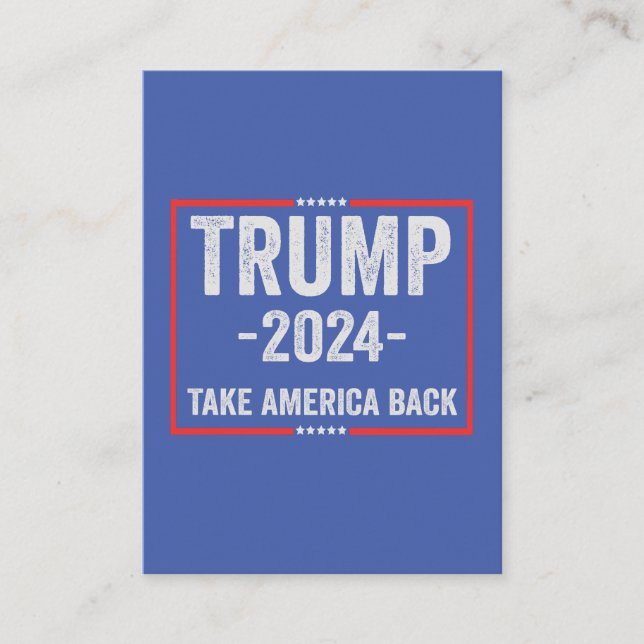 Trump 2024 Patriotic Republican Election President Business Card (Front)