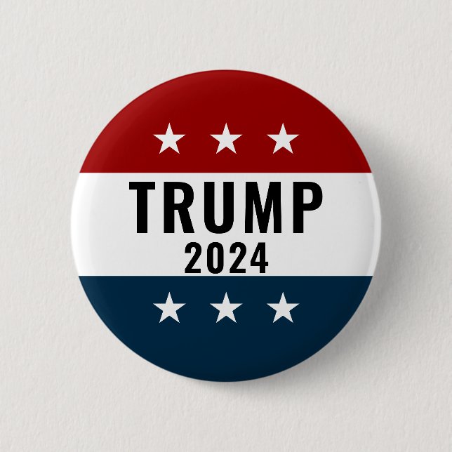 Trump 2024 Pinback 6 Cm Round Badge (Front)