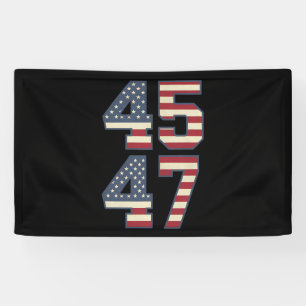 Trump 2024 President 45 47 America USA Vintage Banner