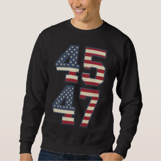 Trump 2024 President 45 47 America USA Vintage Sweatshirt
