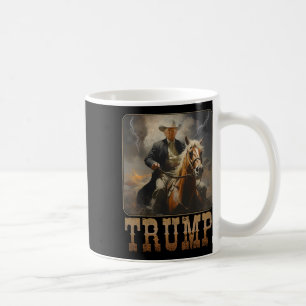 Trump 2024 President Cowboy Riding Horse Western U Coffee Mug