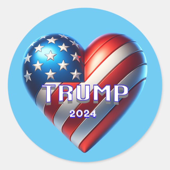 Trump 2024 Presidential Election USA Republican Classic Round Sticker (Front)