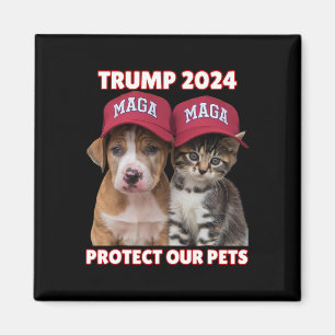 Trump 2024 Protect Our Pets Funny Eat Our Pets Cat Magnet