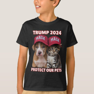 Trump 2024 Protect Our Pets Funny Eat Our Pets Cat T-Shirt