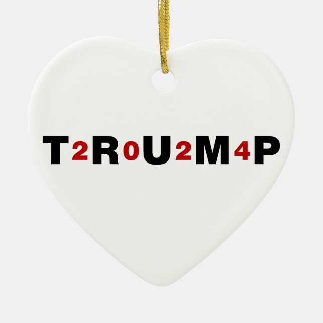 Trump 2024 Red Ceramic Tree Decoration (Front)