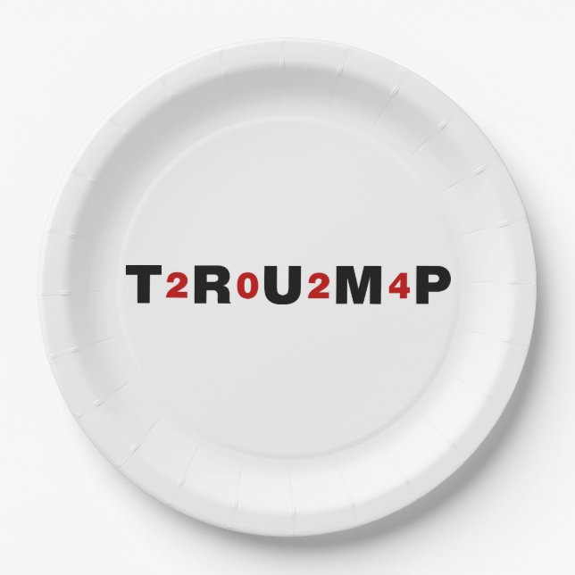 Trump 2024 Red Paper Plate (Front)