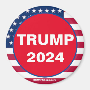 TRUMP 2024 Red Patriotic magnet