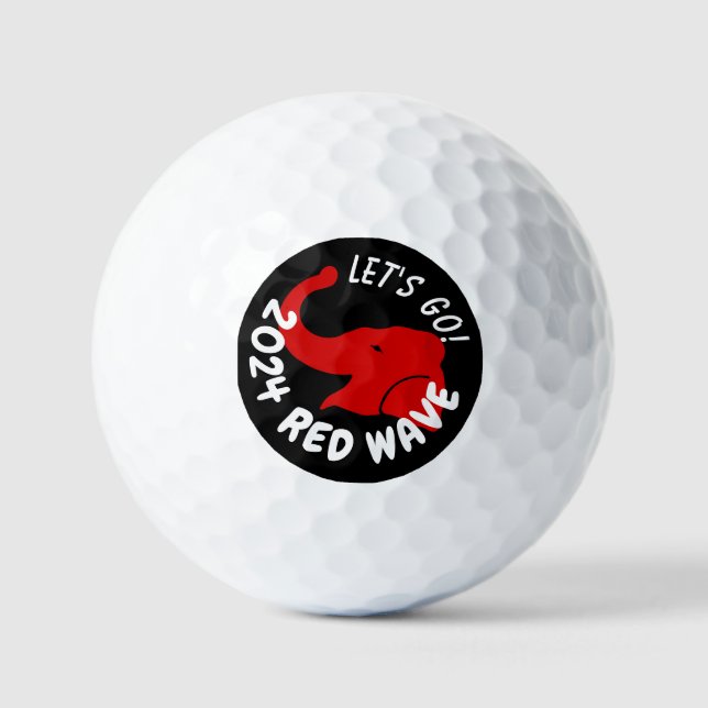 TRUMP 2024 RED WAVE LET'S GO GOLF BALLS (Front)