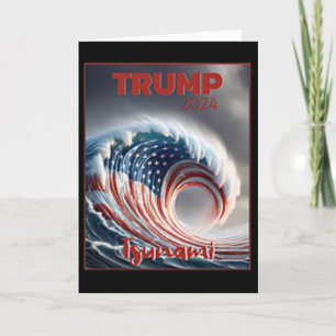 Trump 2024 Red Wave Tsunami Usa Election Voting Re Card