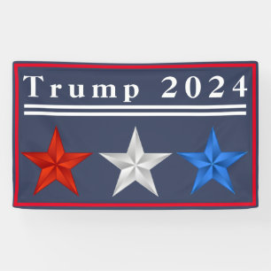 Trump 2024 Red, White, and Blue Vinyl Banner