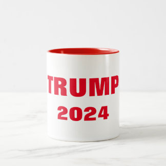 Trump 2024 Red White Cool Custom Gift Party Favou Two-Tone Coffee Mug