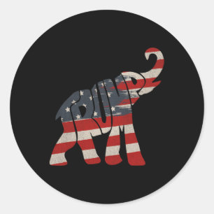 Trump 2024 Republican Elephant Trump Supporter  Classic Round Sticker