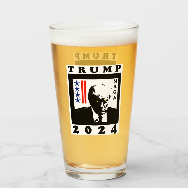 TRUMP 2024 RWB GLASS (Front Filled)