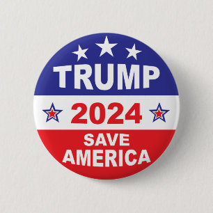 TRUMP 2024 SAVE AMERICA 6 CM ROUND BADGE