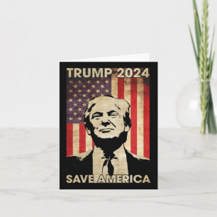 Trump 2024 Save America American Flag Election Gif Card