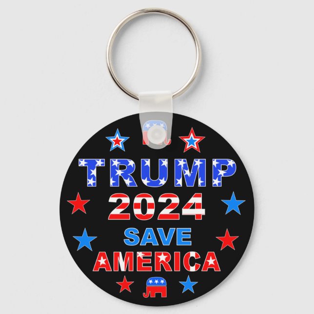 TRUMP 2024 SAVE AMERICA KEY RING (Front)