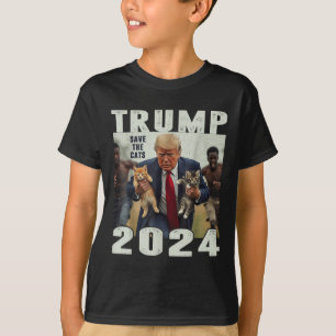 Trump 2024 Save The Cats Saying Debate T-Shirt