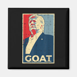 Trump 2024 Shirts Goat Trump Poster 2024 - Uni, Bl Magnet