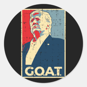 Trump 2024 Shirts Goat Trump Poster 2024 - Uni Classic Round Sticker