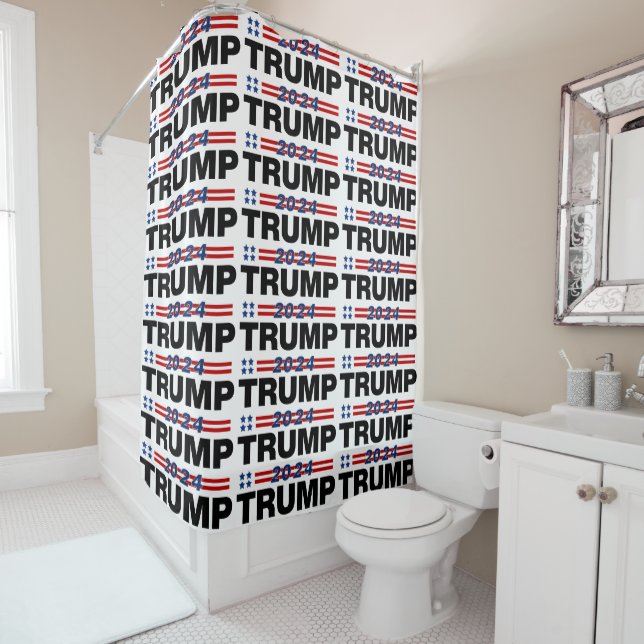Trump 2024 shower curtain (In Situ)