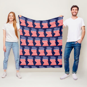 Trump 2024 Silhouette Fleece Blanket