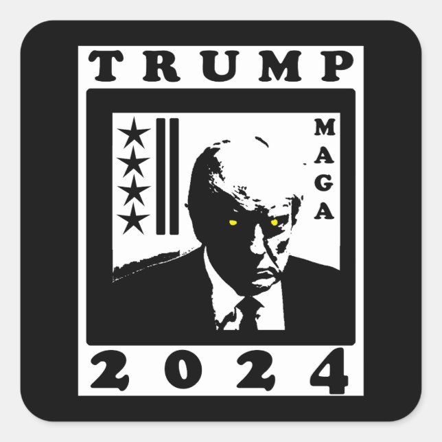 TRUMP 2024 SQUARE STICKER (Front)