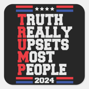 Trump 2024 square sticker