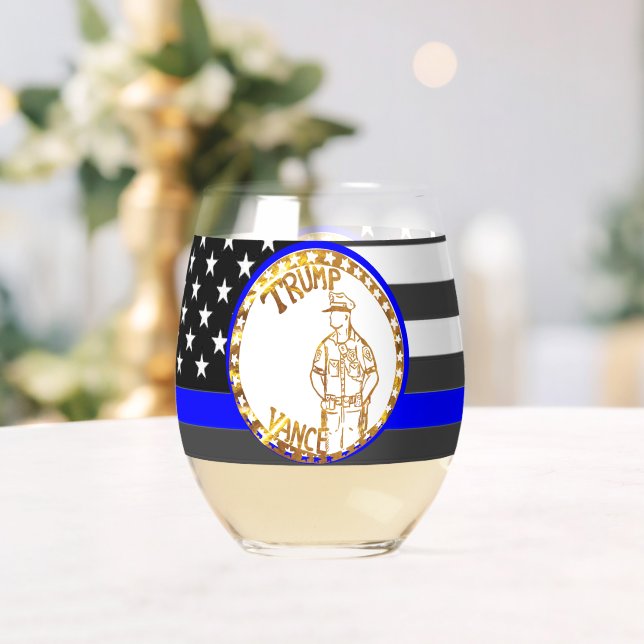 TRUMP 2024 STEMLESS WINE GLASS (Insitu (Wedding))