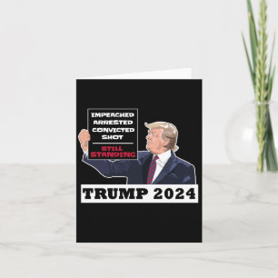 Trump 2024 Still Standing President Election USA  Note Card