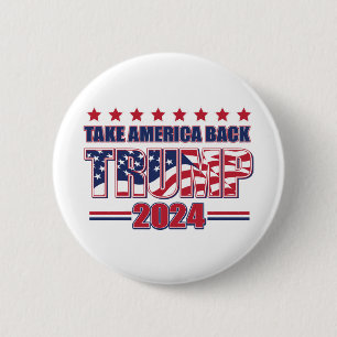 TRUMP-2024 Take America Back 6 Cm Round Badge
