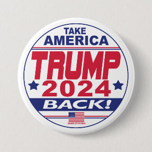 Trump 2024 Take America Back 7.5 Cm Round Badge