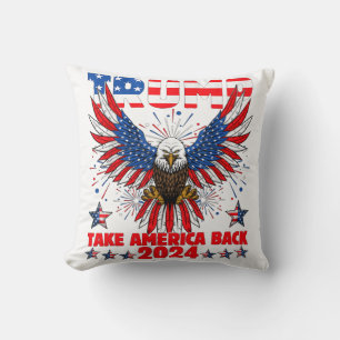 Trump 2024 Take America Back American Flag Trump 2 Cushion