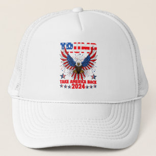 Trump 2024 Take America Back American Flag Trump 2 Trucker Hat