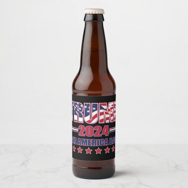 Trump 2024 Take America Back Beer Bottle Label (Front)