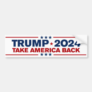 Trump 2024 Take America Back Bumper Sticker
