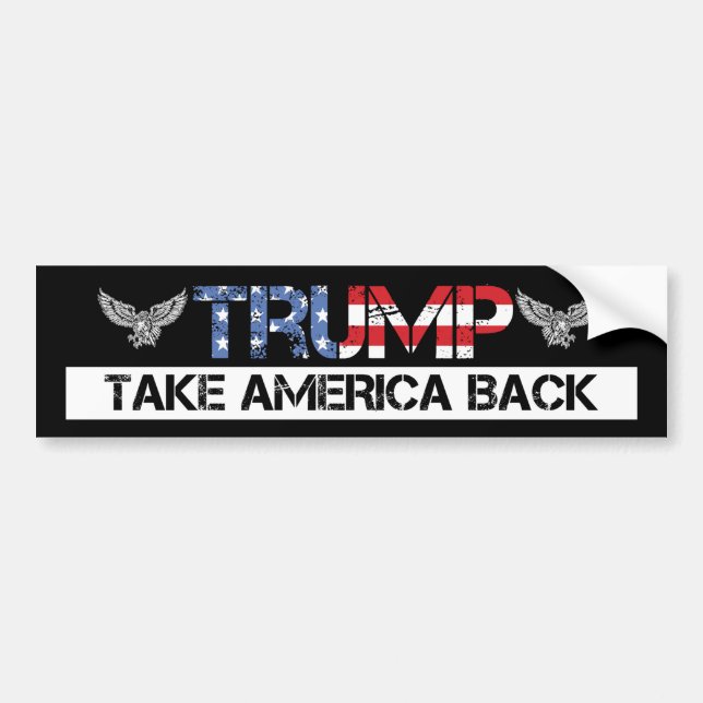 Trump 2024 Take America Back Bumper Sticker (Front)