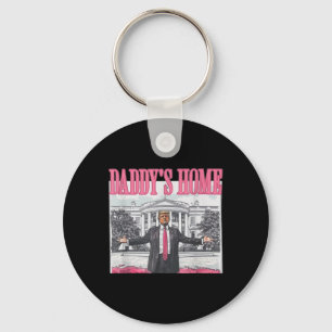 Trump 2024 Take America Back Daddy's Home Trump Pi Key Ring