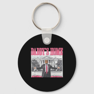 Trump 2024 Take America Back Daddy's Home Trump Pi Key Ring