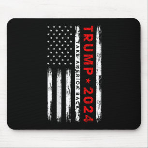 Trump 2024 Take America Back Election (on Back) Mouse Pad