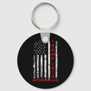 Trump 2024 Take America Back Election Patriotic Fl Key Ring