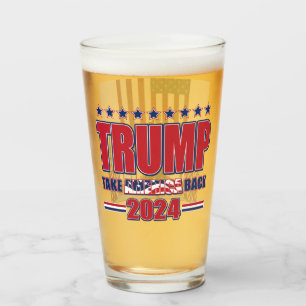 Trump 2024 Take America Back Glass