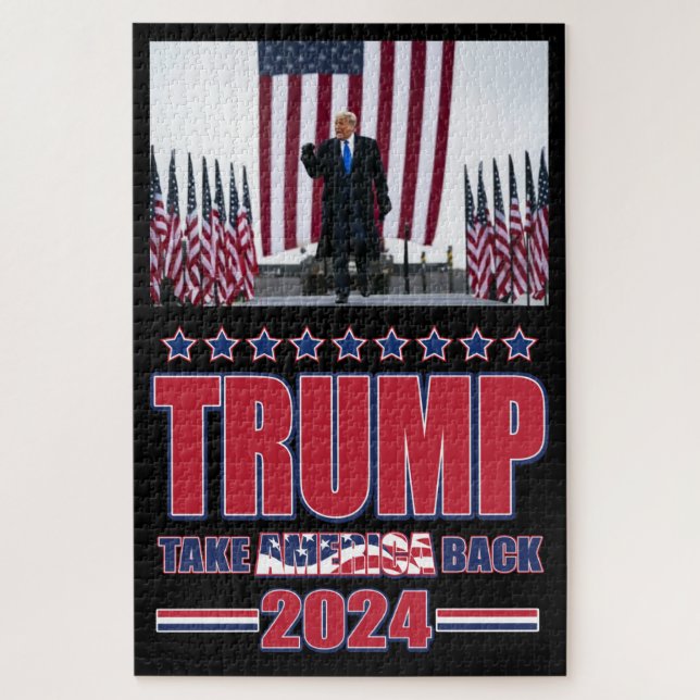 Trump 2024 Take America Back Jigsaw Puzzle (Vertical)
