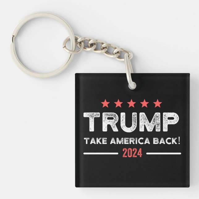 Trump 2024 Take America Back Key Ring (Front)