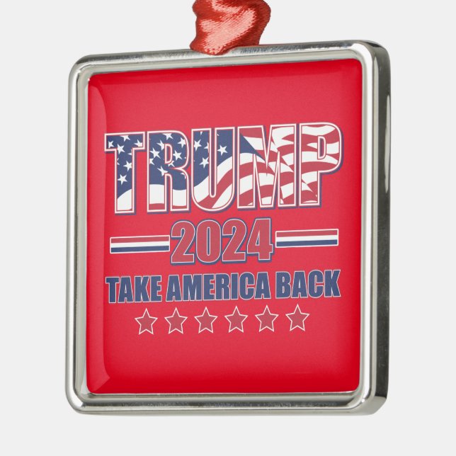 Trump 2024 Take America Back Metal Tree Decoration (Left)