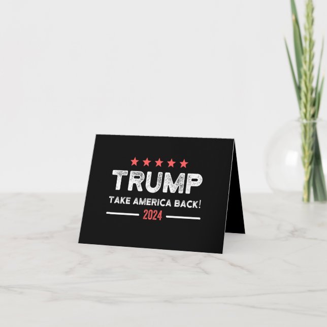 Trump 2024 Take America Back Note Card (Front)