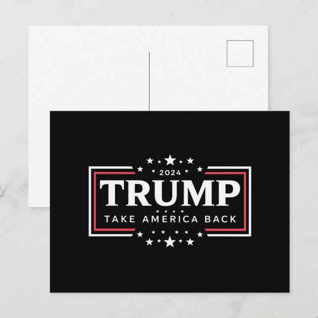 Trump 2024 Take America Back  Postcard (Front/Back)