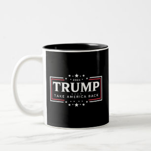 Trump 2024 Take America Back Two-Tone Coffee Mug