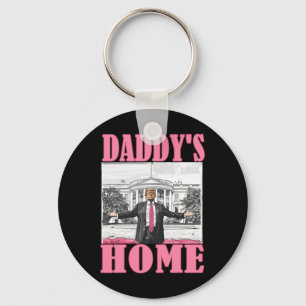 Trump 2024 Take America Ck Daddy's Home Trump Pink Key Ring