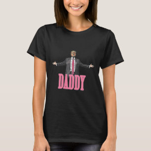 Trump 2024 Take America Ck Daddy's Home Trump Pink T-Shirt