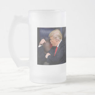 Trump 2024 - The Great American Comeback Frosted Glass Beer Mug